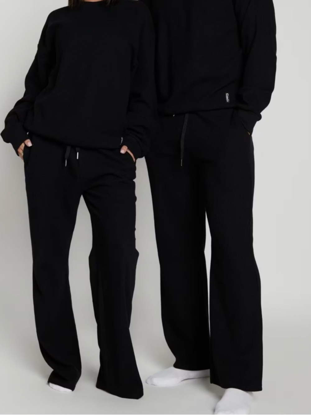 Comfrt Waffle Lounge Pants Onyx Black Size 3X Unisex Drawstring Pockets